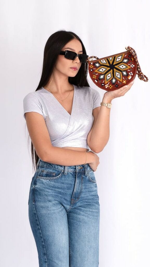 Morena Moon Wayuu bag, brown tones